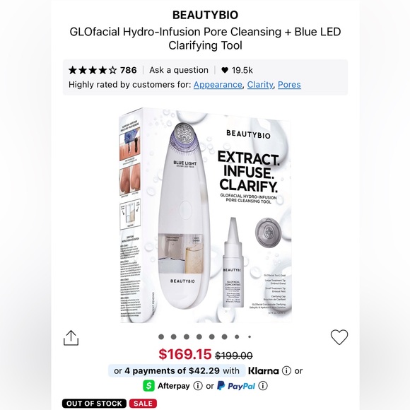 BeautyBio Blue LED Clarifying Tool